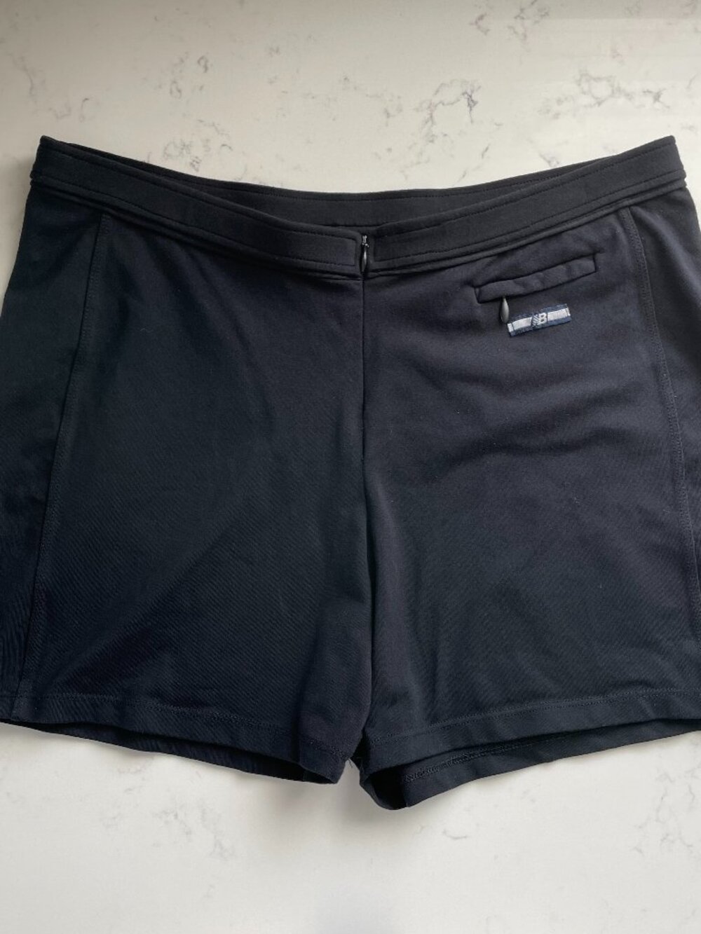 New Balance Activewear Vintage Nylon Spandex Blend Athletic Shorts Black Sz L
